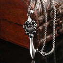 N004 Titanium fashion chain free 316L stainless steel vintage pendant necklace