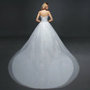 2020 Large Size Trailing Bra Wedding Dress - White