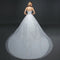 2020 Large Size Trailing Bra Wedding Dress - White