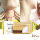 5 Pcs. Crystal Collagen Whitening Neck Patches - Gold