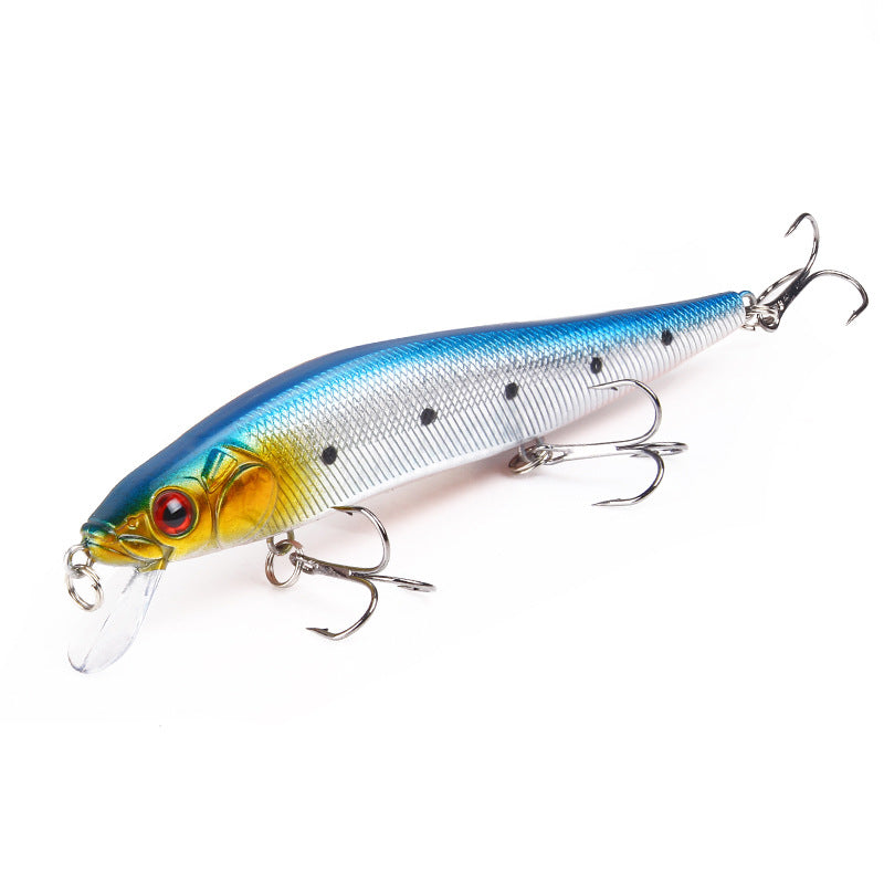 5 Pcs Premium Plastic Hard Minnow Bait - Rainbow