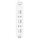 5 Position Premium 2m Surge Protector - White