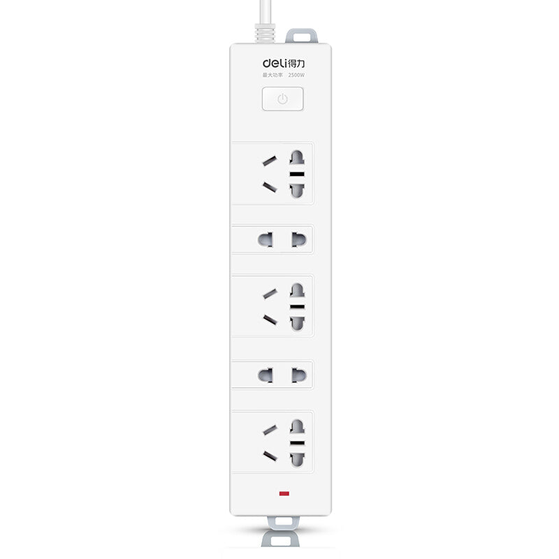 5 Position Premium 2m Surge Protector - White