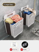 KT-12-08-003 Dirty Clothes Basket For Home Use, Clothes Storage Basket Bucket, Laundry Basket, Folding Wall Mounted, Bathroom Bathroom, Shower Put Clothes God- 2 pieces