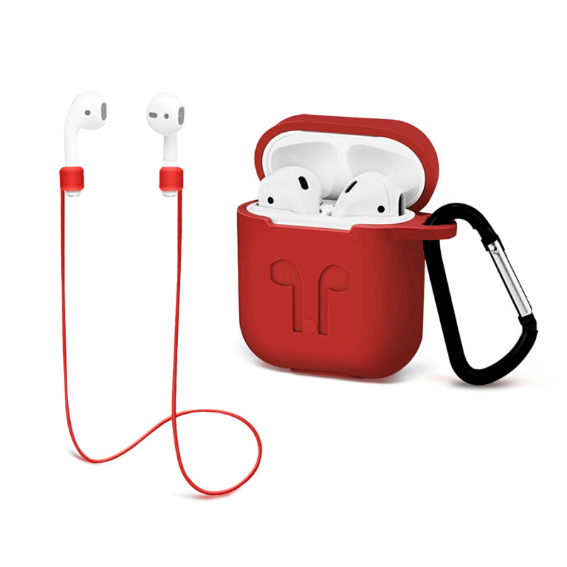 Airpods Premium Protective Silicone Case - Red