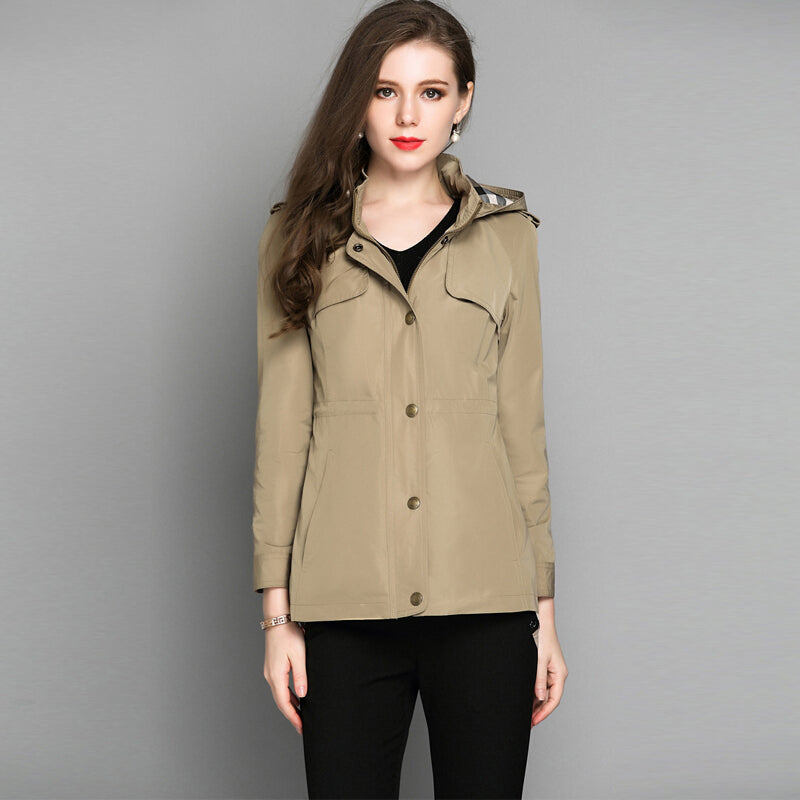 Burdully Hooded Jackets Coat Outwear - Auburn