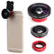 Lieqi Lq-003 Premium 3 in 1 Mobile Lens - Red