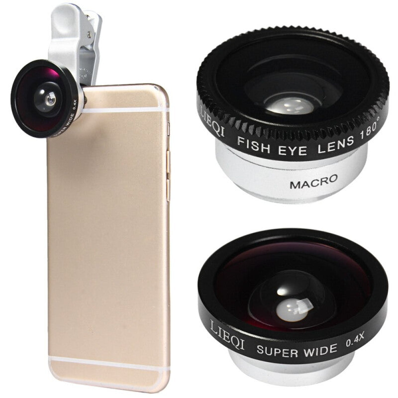 Lieqi Lq-003 Premium 3 in 1 Mobile Lens - White