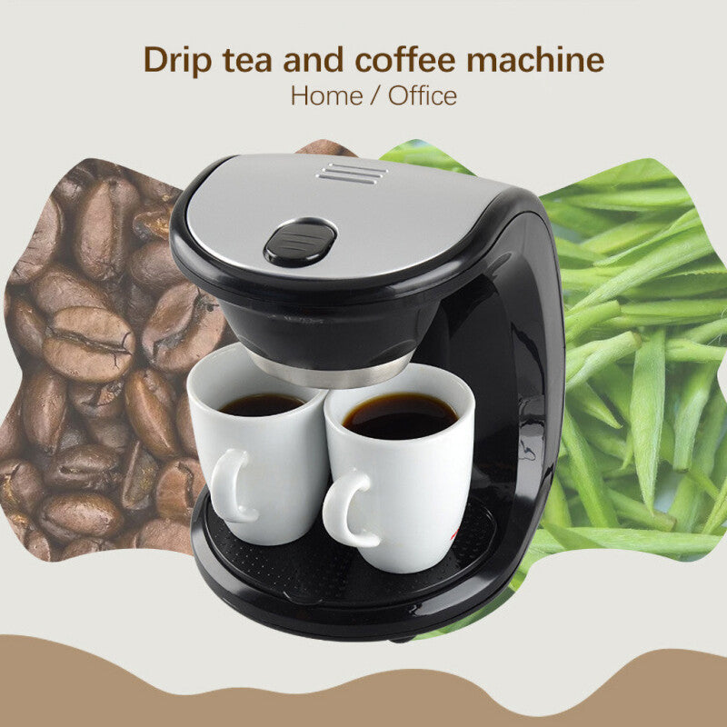 Household Steam Drip Coffee Machine - Black