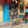 KTX-7981934182616 baggy black pattern Ramadan kaftan dress