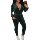 Women Two Piece Tracksuit Long Sleeve Zip Hoodie Sweatshirt Pants Sportswear Fitness Set Suits