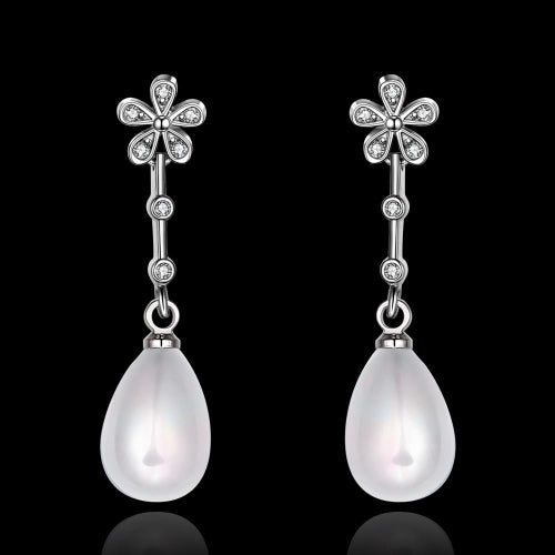 E048 Mixed order brilliant tiny artificial pearl earrings