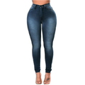 New Sexy Women Skinny Denim Jeans Classic High Waist Washed Slim Pants Tights Pencil Trousers Dark Blue/Blue/Light Blue