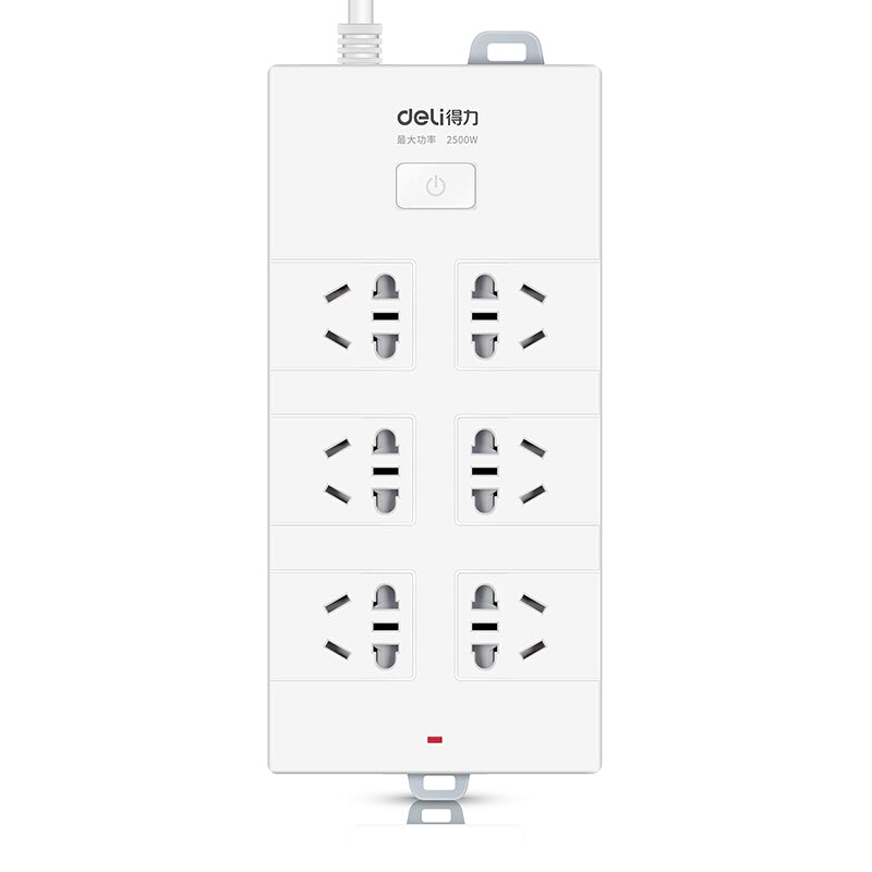 6 Combination Premium 10m Surge Protector - White