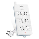 6 Combination Premium 10m Surge Protector - White