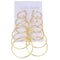 6 Pcs Premium Geometric Hoop Earrings - Gold