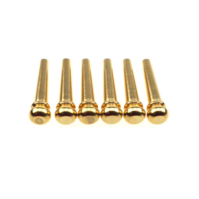 6Pcs Premium Guitar String Nail Pins - Gold