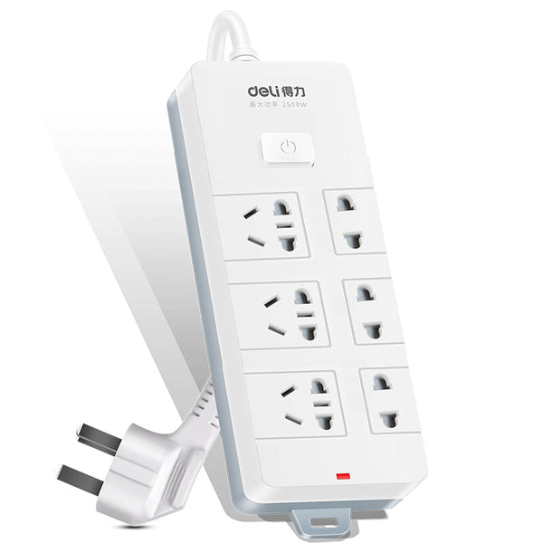 6 Position Premium 3m Surge Protector - White