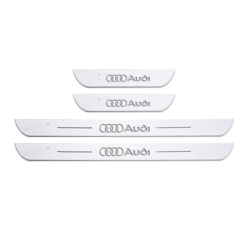 KT-1107002 Brand-Specific Car Ambient Light with Logo, Threshold Ambient Light, Welcome Pedal LED Sensor Light, Car Modification Decoration Fluorescent Breathing Lights - 4 Pieces