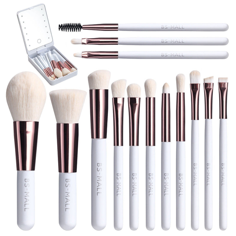 HCW-040106 Make Up Brush Set With LED Light Mirror