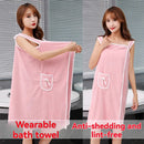 XJK-042512-Wearable Bath Towel, Women, Adult Sling Bath Skirt, Thickened Bathrobe, Household, Absorbent, Soft, Do Not Lose Hair