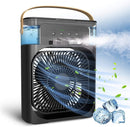 ABD-0426010 USB Desktop Mini Fan with Spray Humidification, Light, and Air Conditioning - Portable Summer Cooling Solution with 5 Adjustable Airflow Holes