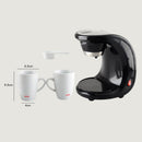 Household Steam Drip Coffee Machine - Black