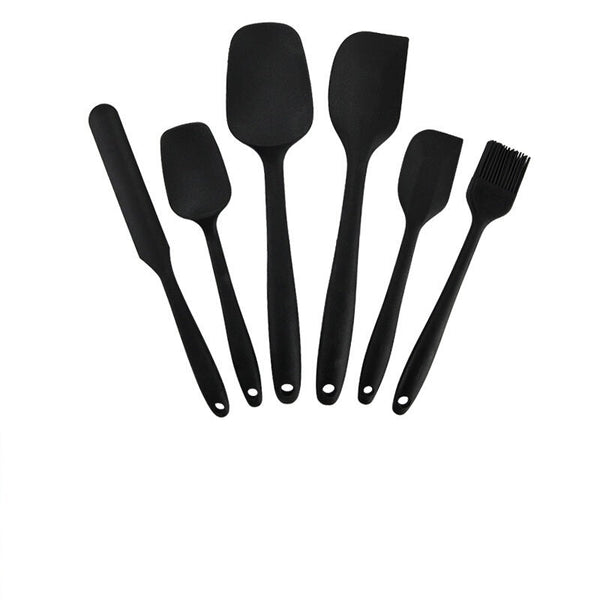 6pcs/set Premium Kitchen Silicone Utensils - Black