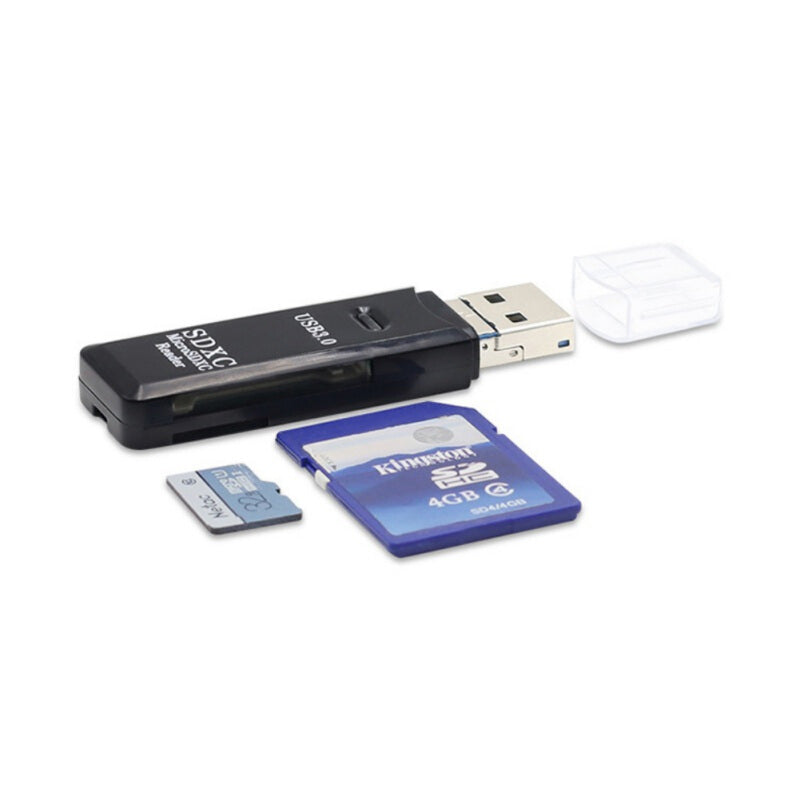 Windows Premium 2 in 1 TF Card Reader - Black