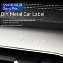 KTX-4191 High Grade Alloy 3D Metal Car Manufacturer Logo Label Sticker Car Upgrading Decorations - 1 Pack/50 Pieces