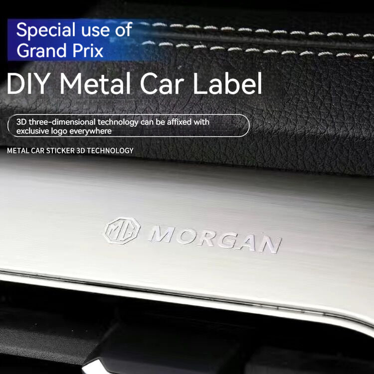 KTX-4191 High Grade Alloy 3D Metal Car Manufacturer Logo Label Sticker Car Upgrading Decorations - 1 Pack/50 Pieces