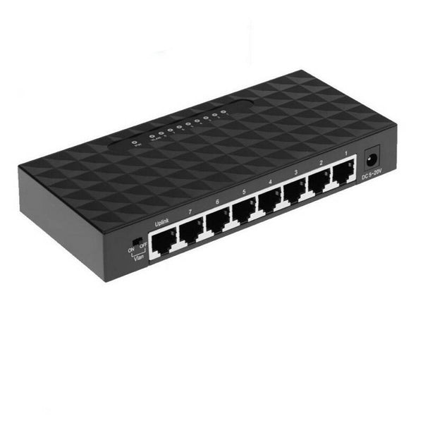 8 Port Premium Mini Ethernet Switch - Gray