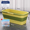 KT-12-19-008 Foldable Mop Bucket, Rectangular Mop Bucket, Flat Mop Squeeze Bucket, Single Bucket Drainage Basin - 2 Pieces