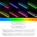 KT-1107002 Brand-Specific Car Ambient Light with Logo, Threshold Ambient Light, Welcome Pedal LED Sensor Light, Car Modification Decoration Fluorescent Breathing Lights - 4 Pieces