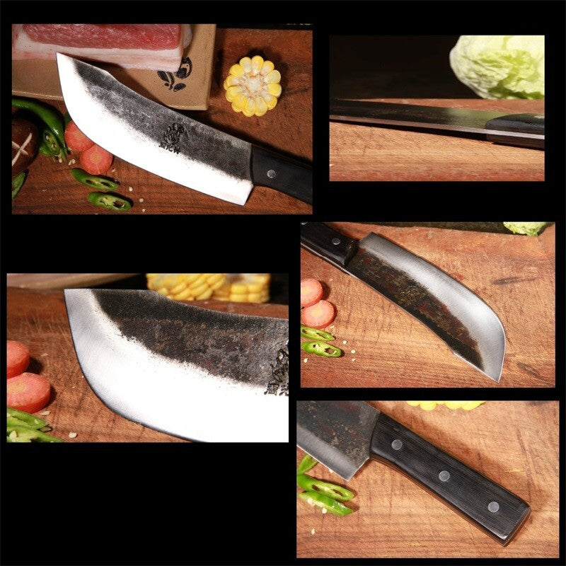 8-inch Slaughter Knife Kitchen Tool - Black