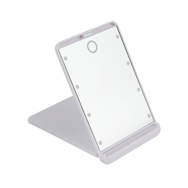 8 Led Premium Flip Covered Cosmetic Mirror - White