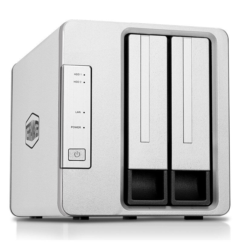 F2-421 Premium Dual Disk Network Storage Server - White