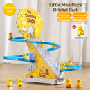 XJK-042601  Duckling Automatic Climbing Stairs, Children, Electric Track, Educational, Little Yellow Duck Slide Slide Toy