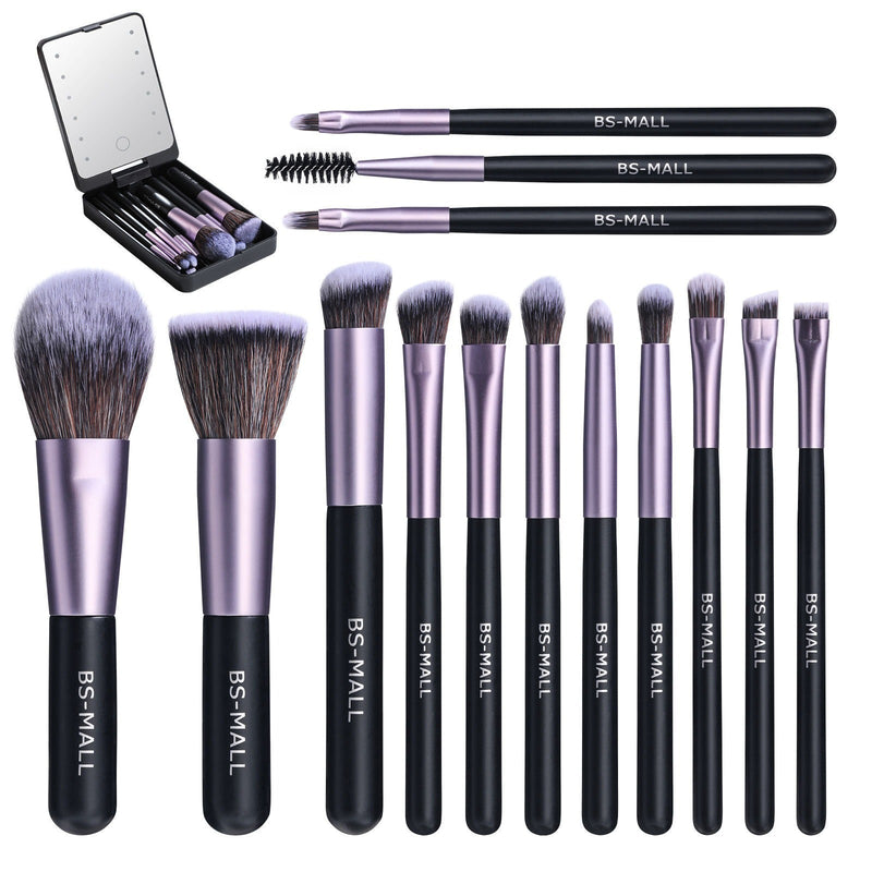 HCW-040106 Make Up Brush Set With LED Light Mirror