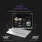 HPW-235501 iPad Rotating Metal Protective Case with Bluetooth Wireless Keyboard and 500mAh Power Bank