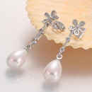 E048 Mixed order brilliant tiny artificial pearl earrings