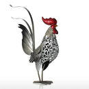 Tooarts Carved Iron Rooster Metal Sculpture Home Decor Animal Craft Iron Art Gift