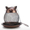 Cat Shaped Bird Feeder Cat Shaped Vintage Handmade Outdoor Decoration Villa Garden Decoration