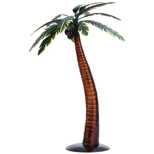 Tooarts Coconut Palm Sculpture Modern Iron Ornament Taste Art Decor Handmade Craft Special Beach Plant Styling Shelf and Desk Decoration Home Decor