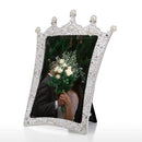 Tooarts jewelry photo frame aluminum material mosaic diamond and pearl handmade desktop decoration photo frame