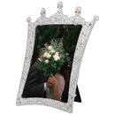 Tooarts jewelry photo frame aluminum material mosaic diamond and pearl handmade desktop decoration photo frame