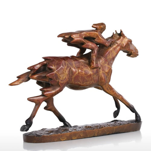 Tomfeel Horse Racing Modern Bronze Animal Sculpture