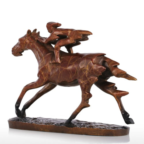 Tomfeel Horse Racing Modern Bronze Animal Sculpture