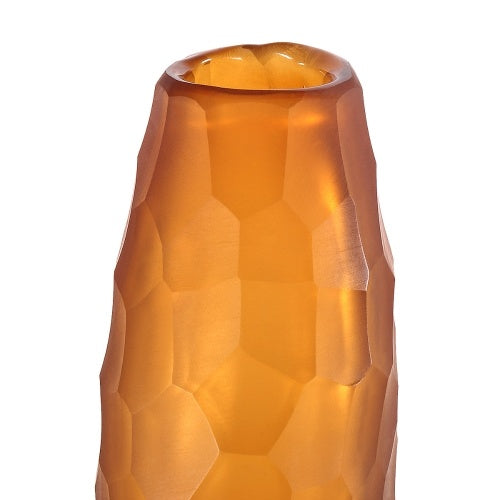 Tall Orange Glass Vase Ideal Gift for Wedding and Special Occasion Use for Roses Floral Arrangements Glass Vase Filler