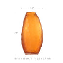 Tall Orange Glass Vase Ideal Gift for Wedding and Special Occasion Use for Roses Floral Arrangements Glass Vase Filler